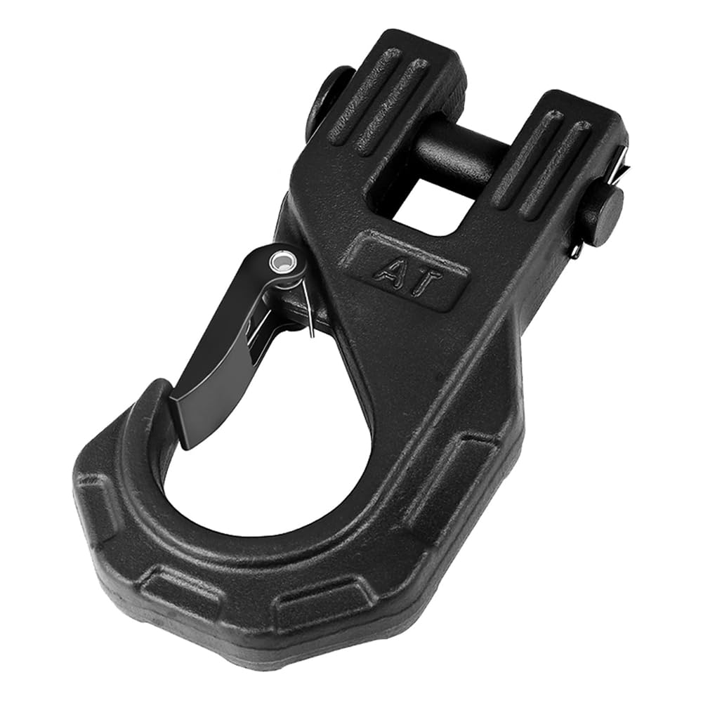 Lnfxkvva 3/8 Windenhaken Heavy Duty, ATV-Windenhaken, Windenschlepp-U-Klemmen-Gleithaken für Synthetisches Seilwindenkabel ATV UTV(A) von Lnfxkvva