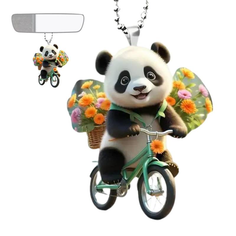 Lnhgh Panda-Rückansicht-Ornament, Panda-Rückspiegel-,Charm Acryl Panda Aufhänger Anhänger ation | Autoaufhänger-ationen, Autozubehör für Tisch, Schreibtisch, Zuhause von Lnhgh