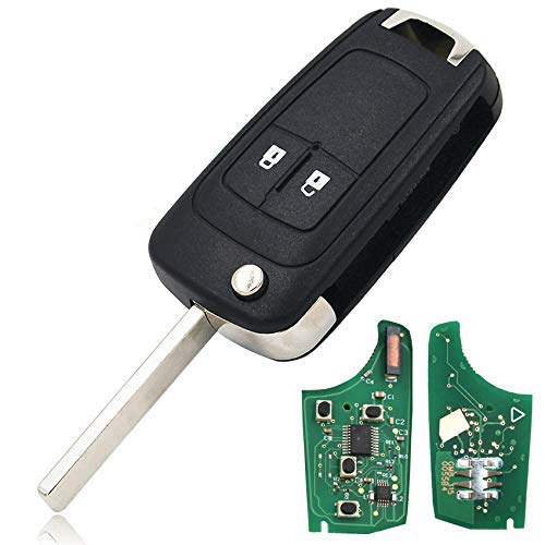 2/3/4/5 Tasten Folding Flip Remote Smart Auto Schlüsselanhänger 433MHz ID46 Chip Für Chevrolet Aveo Cruze Orlando HU100 Uncut Blade (2Tasten) von Loach