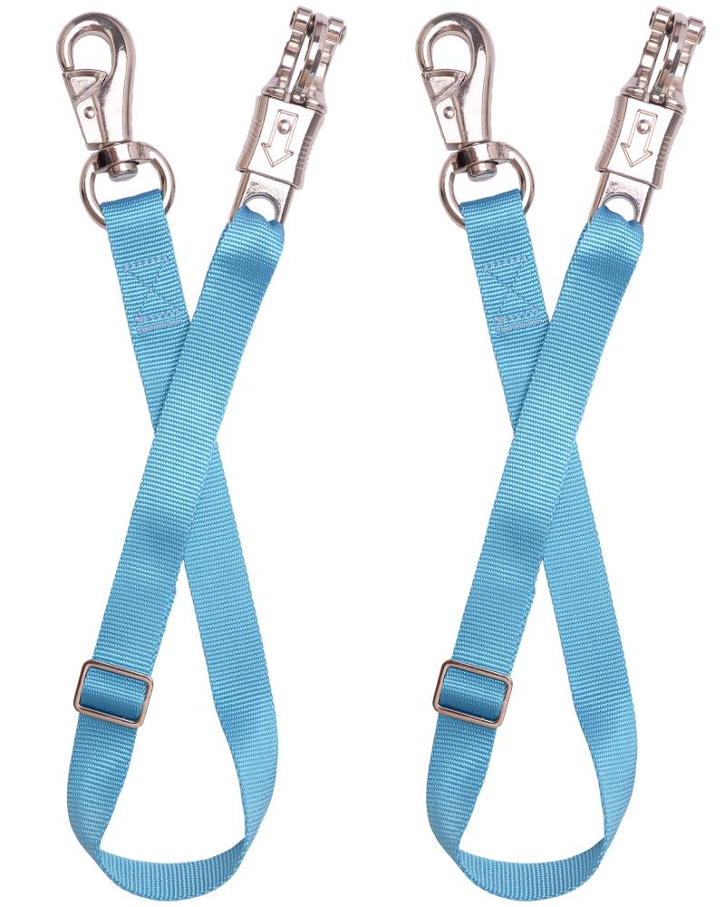 Verstellbare Anhängerbinder (2er-Pack) für Pferdeanhänger, Nylongurt, verstellbar von 63 bis 94 cm, (Hurricane Blue) von Loaged