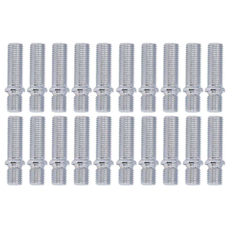 Loboo Idea Radumwandlungsbolzen, verlängerter Schaft, Adapter, Ersatz, 50 mm Länge, 33 mm, Radschraube (M12 x 1,25-M12 x 1,5), 20 Stück von Loboo Idea