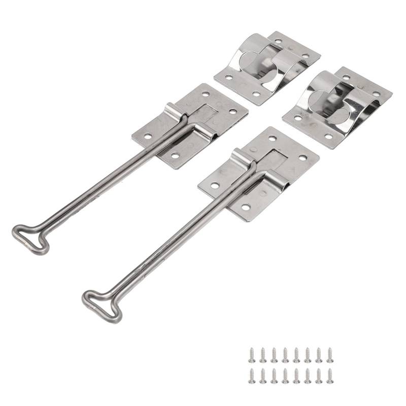 Loboo Idea Türriegel-Set aus Stahl für Wohnwagen, Anhänger, LKW, T-Stil, Eingangstürschnäpper (15,2 cm, 40 W) von Loboo Idea