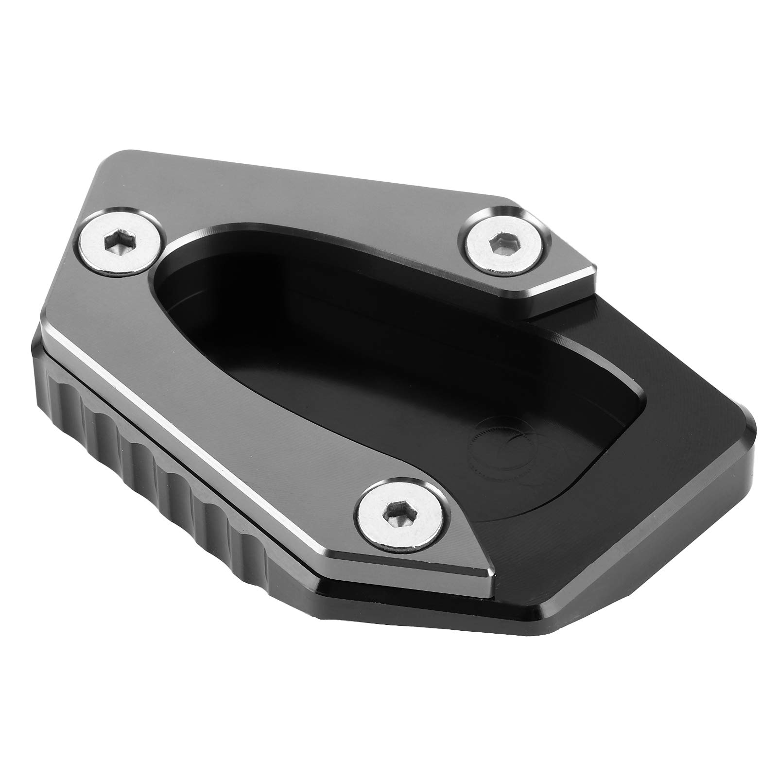 Motorrad-Ständerplatte, Universal-Motorrad-Ständer-Pad, Motorrad-Ständer-Halter, Seitenständer-Verlängerungsplatte für 16-19 (Silber) von Loboo Idea