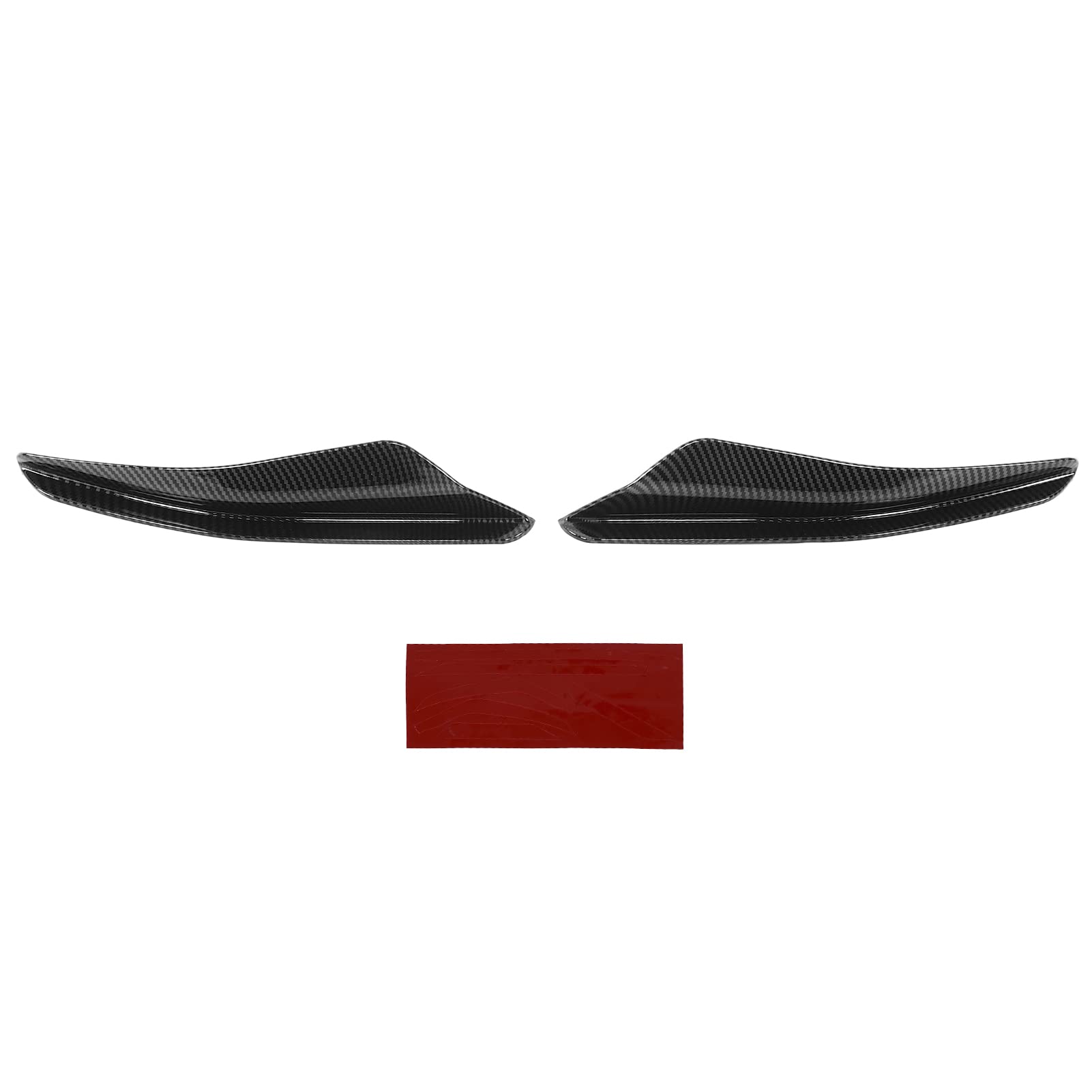 Locadence 2 Teiliges Auto Spoiler Canards Set, Auto Frontstoßstangen Lippensplitter, Auto Außenflossen, Auto Canards Ersatz für MK8 2021+ (Carbon Fiber Style) von Locadence