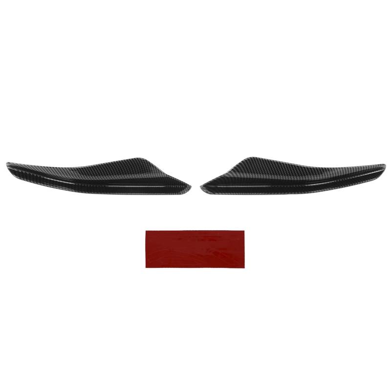 Locadence 2 Teiliges Auto Spoiler Canards Set, Auto Frontstoßstangen Lippensplitter, Auto Außenflossen, Auto Canards Ersatz für MK8 2021+ (Carbon Fiber Style) von Locadence