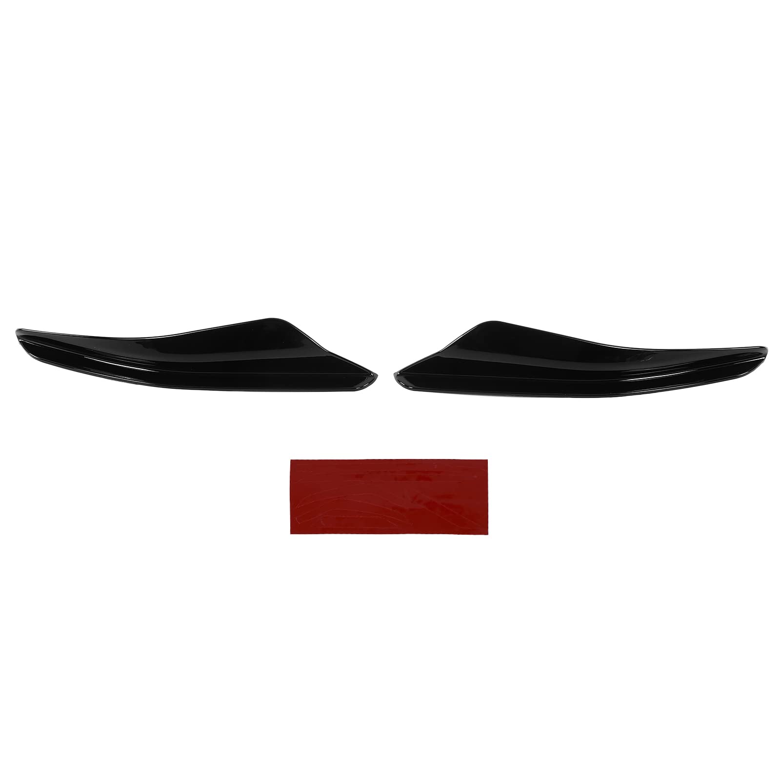 Locadence 2 Teiliges Auto Spoiler Canards Set, Auto Frontstoßstangen Lippensplitter, Auto Außenflossen, Auto Canards Ersatz für MK8 2021+ (Glossy Black) von Locadence