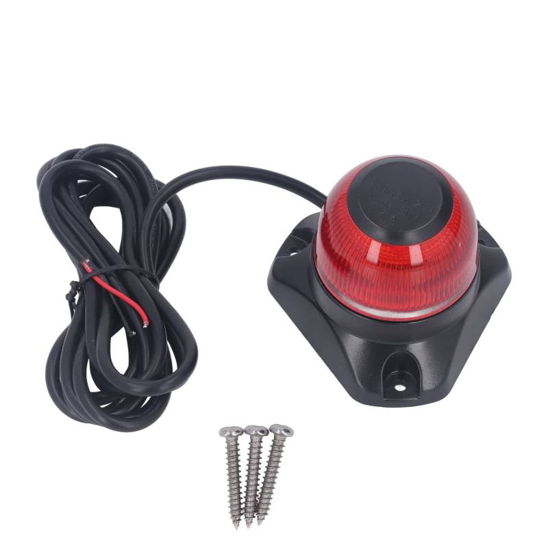 Locadence Bootsnavigationslicht, 3 W IP67 Bootsbug Navigationslichter Marine LED Navigationslicht Bootsbuglicht mit Befestigungsschraube für Fischerboote, Yachten, Pontons ﻿ (Rot 2NM 87LM) von Locadence