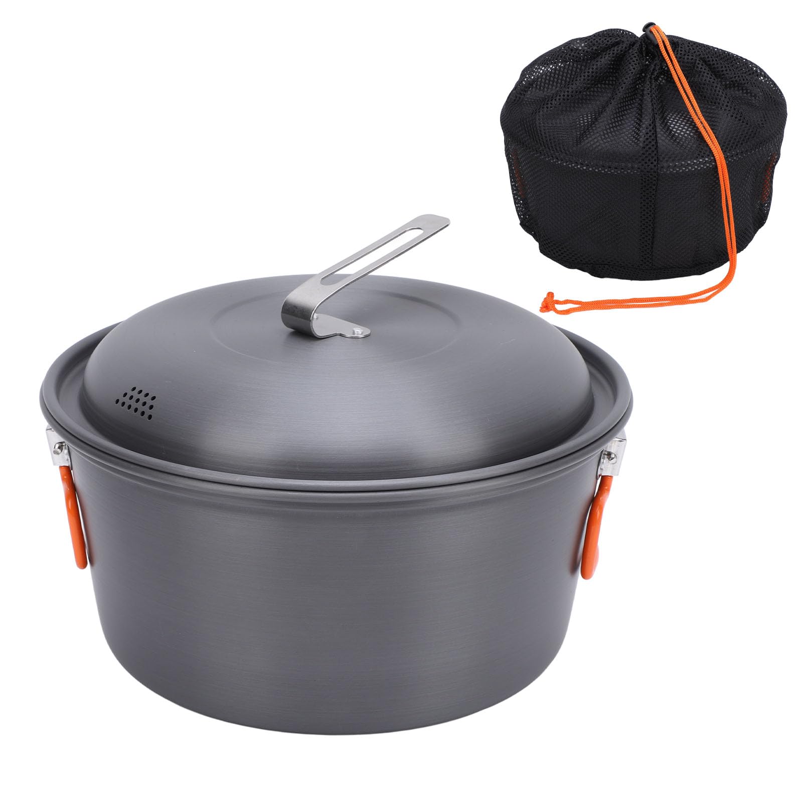 Locadence Camping Cookware Mess Kit, 5L -Picknicktopf mit großer Kapazität im Freien, tragbares Camping -Kochgeschirr -Kit, Outdoor -Kochgeschirr für Grillkochkochen Kochen (Dual -Grifftyp) von Locadence