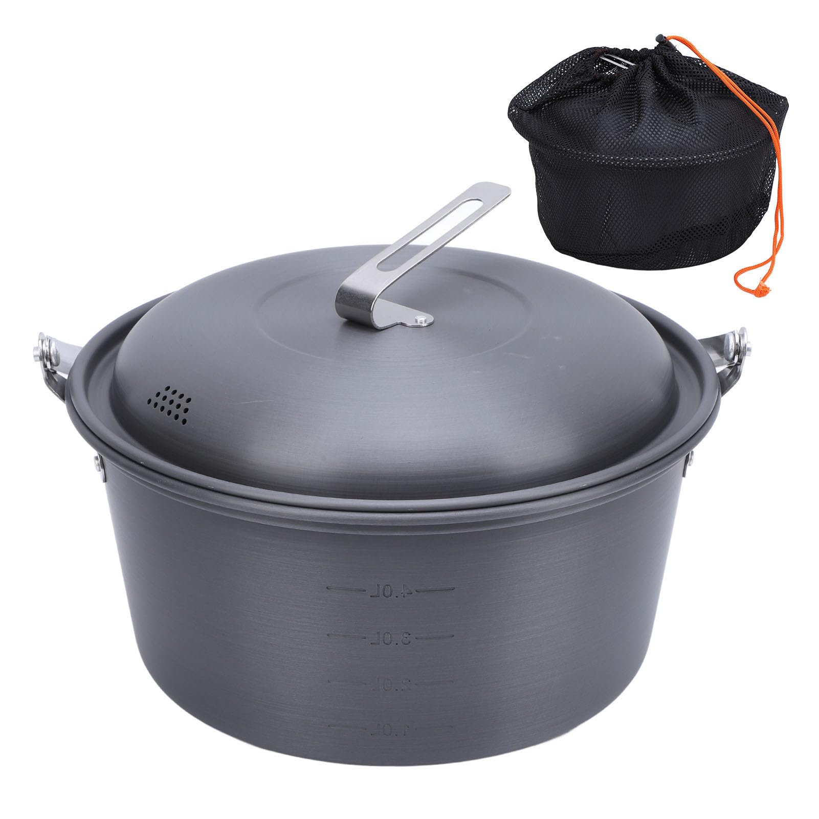 Locadence Camping Cookware Mess Kit, 5L -Picknicktopf mit großer Kapazität im Freien, tragbares Camping -Kochgeschirr -Kit, Outdoor -Kochgeschirr für Grillkochkochen Kochen (Hangentyp) von Locadence