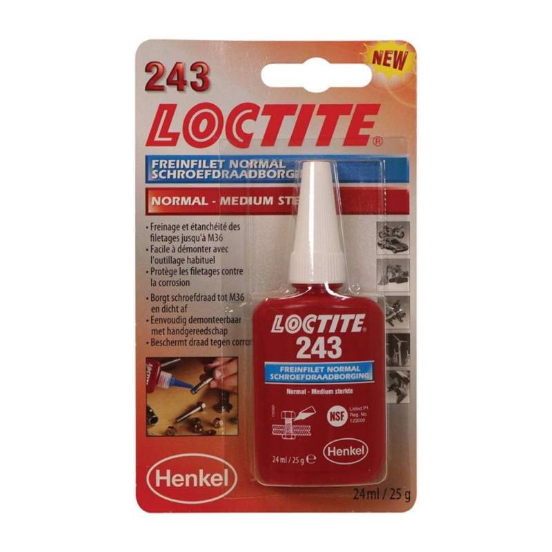 Loctite 243 Schraubensicherung mittelfest (blau) 24ml von Loctite