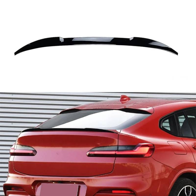 Auto Heckspoiler für BMW X4 G02 2019 2020 2021 2022 2023, ABS Kofferraum Heckflügel Spoiler,Heckklappen Splitterlippe,glänzendes Schwarz von LohxA