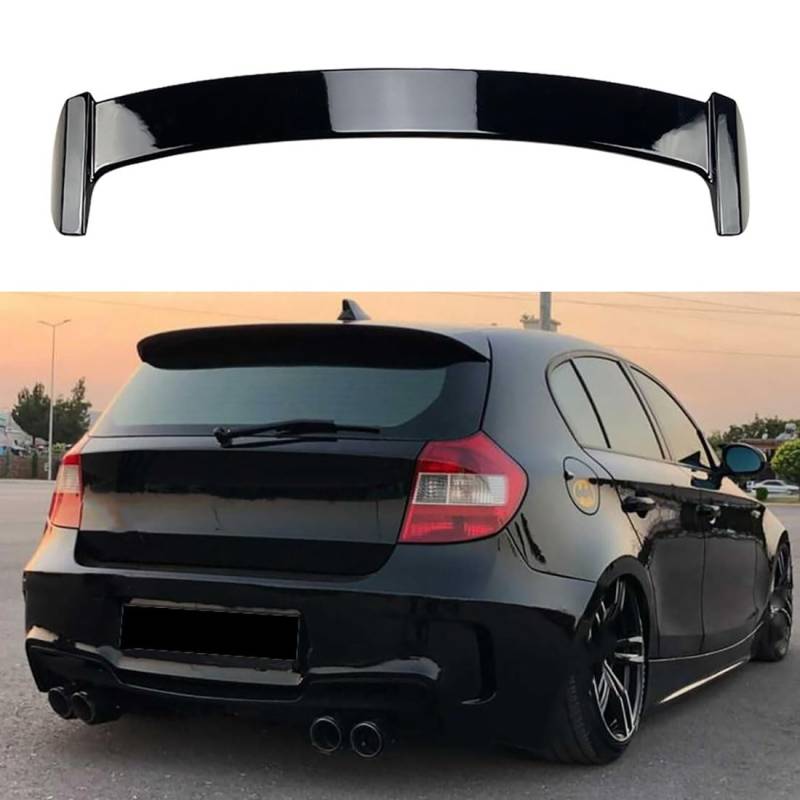 Auto-hinterer Kofferraum-Dachspoiler für BMW 1er E81 E87 Schrägheck 120i 130 135i 116i 2004–2011,Glossy Black-A von LohxA