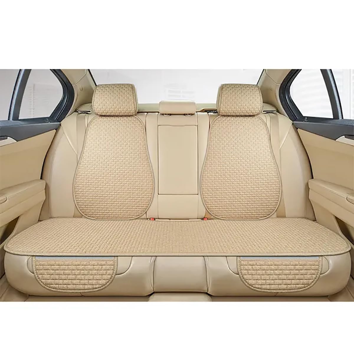 Autositzbezug für Lexus NX 2015-2021 NX200 NX300h, Vorder- und Rücksitzkissen, schützende Sitzkissen, rutschfest, 3 Stück/Set, C-Beige-1 Set von LohxA