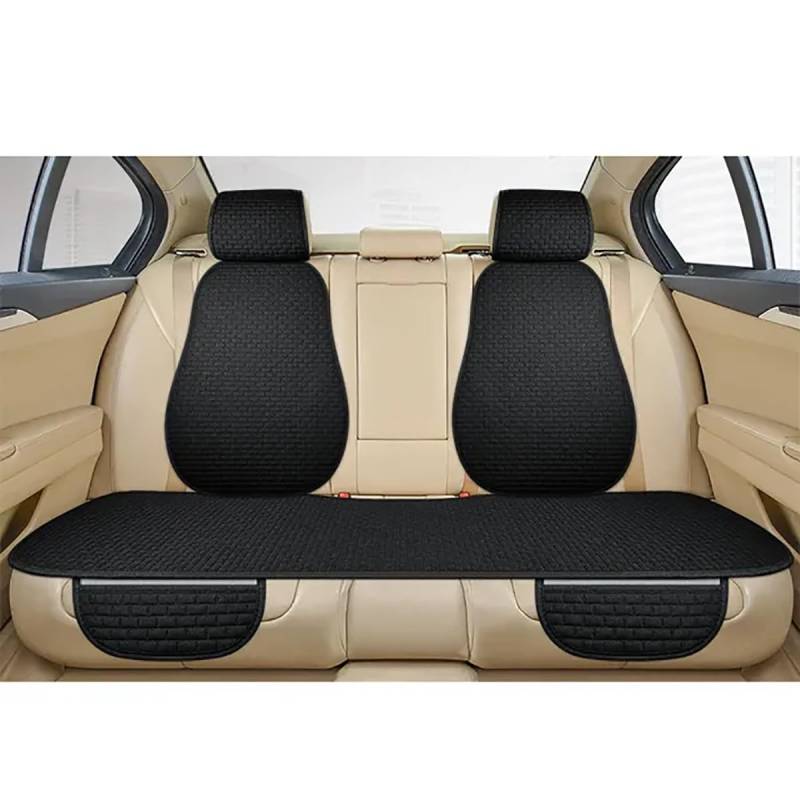 LohxA Autositzbezug für MG HS PHEV EHS AS23 2020 2021 2022 2023, Vorder- und Rücksitzkissen, schützende Sitzkissen, rutschfest, 3 Stück/Set, D-Black-1 Set von LohxA