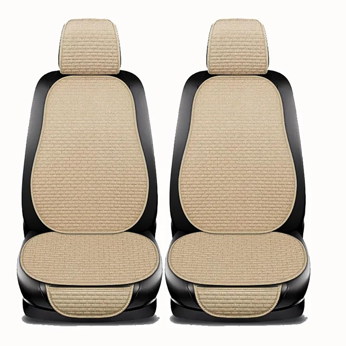 LohxA Autositzbezug für Tesla Model X 2015~2022, Vorder- und Rücksitzkissen, schützende Sitzkissen, rutschfest, 3 Stück/Set, C-Beige-2 Seats von LohxA