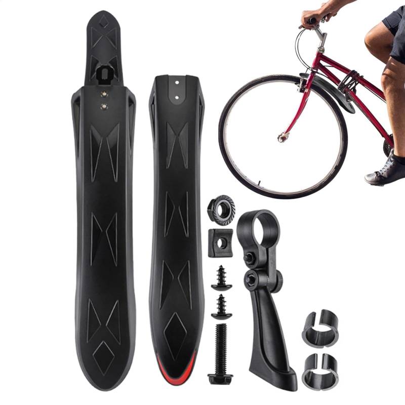 Cycling Mudguard Set, Rear Front Modification Mudguard, Mudguard for City Commuting, Front Mudguard for Cycling, Rear Mudguard for, Multi-Purpose Cycling Mudguard von Lokaquk