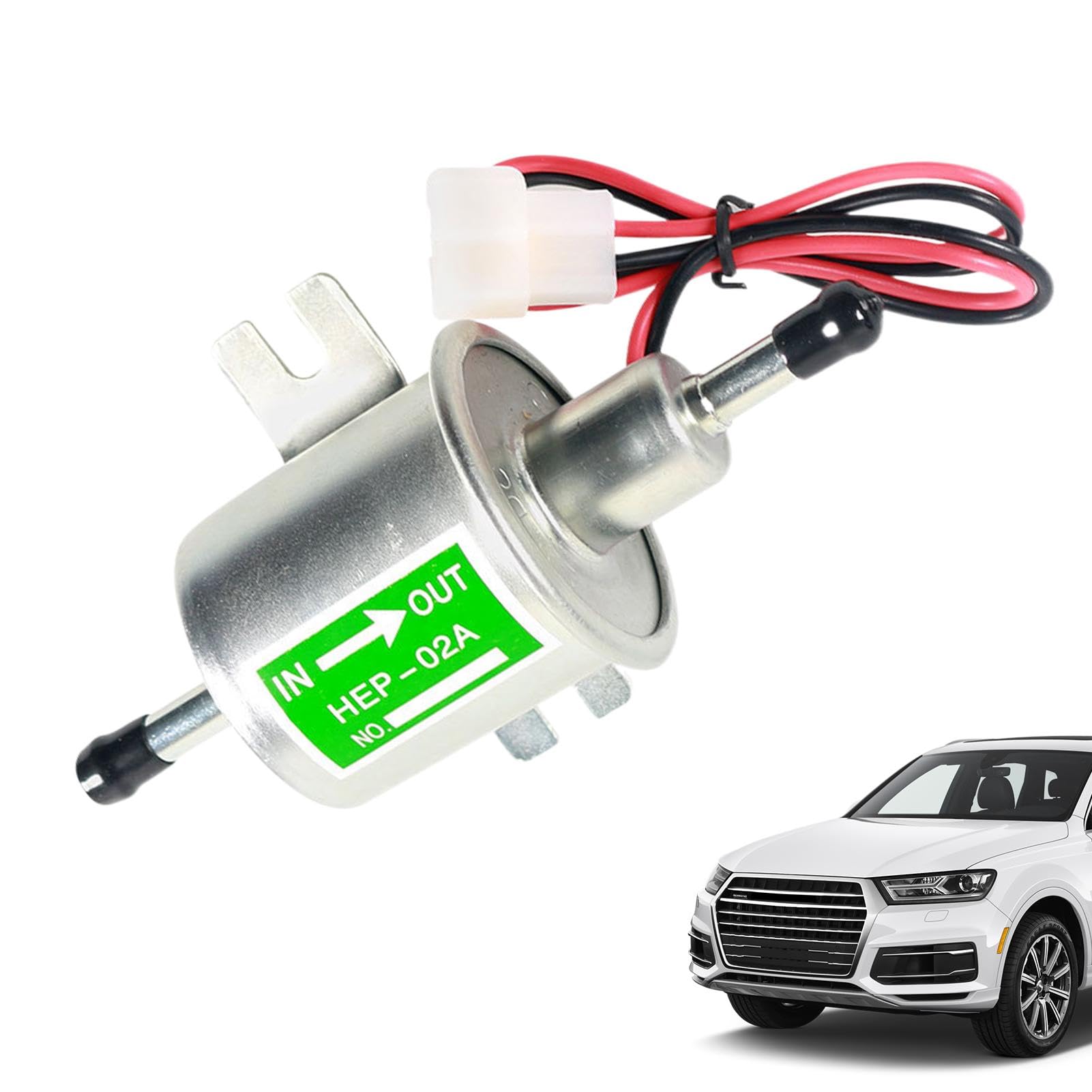 Lokaquk 12v Small Transfer Inline Oil Pump | Hep-02a Motorcycle Electric Oil Pump | Efficient Car Modification Oil Pump, Compact 12v Oil Pump, Electric Oil Pump for Car Modifications von Lokaquk