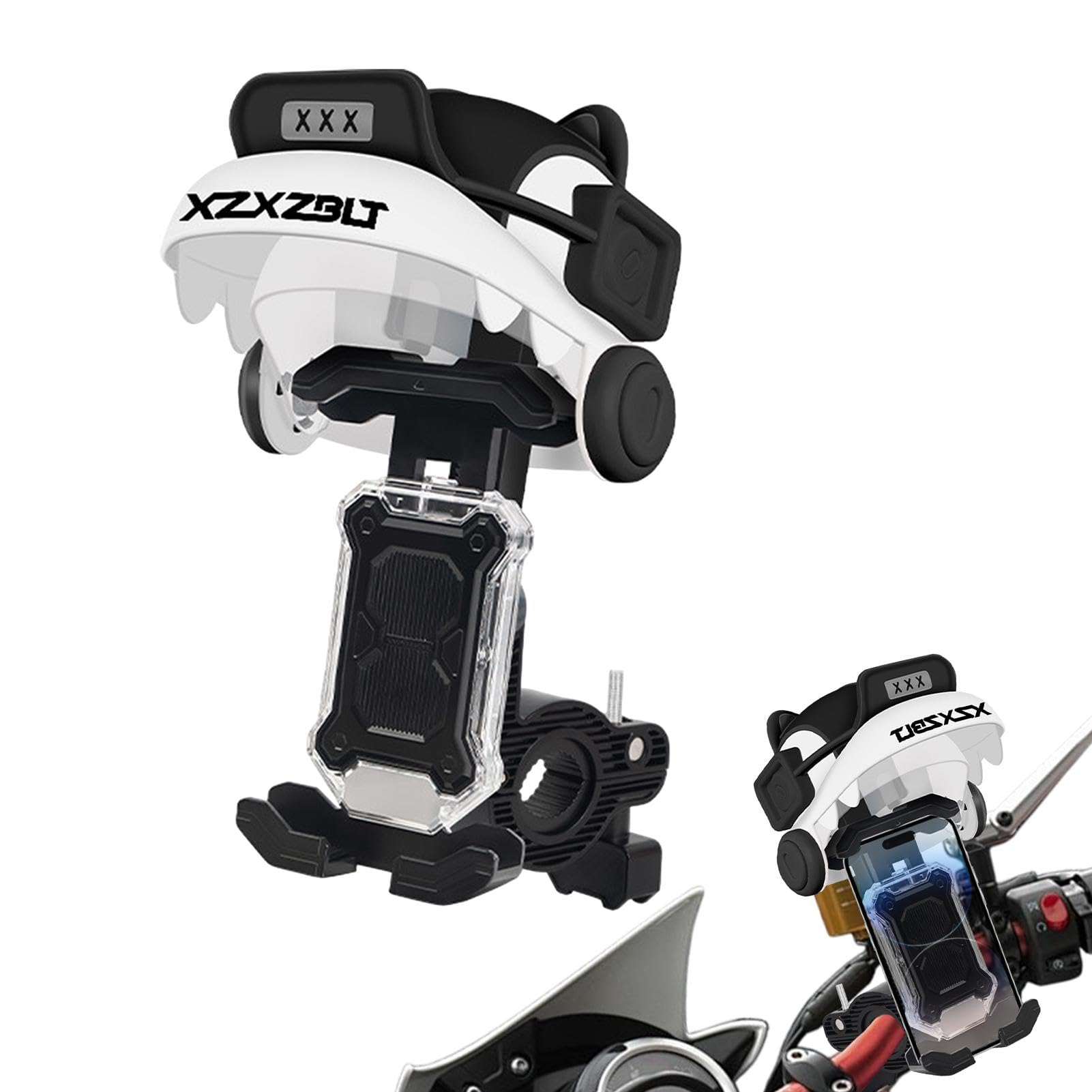 Lokaquk Scooter Phone Holder | Bicycle Cell Phone Holder | Utv Phone Mount, Powersports Electrical Device Mounts, Powersports Electrical Device Mounts for Mountain Cycling/ATV/Scooter Handlebar von Lokaquk