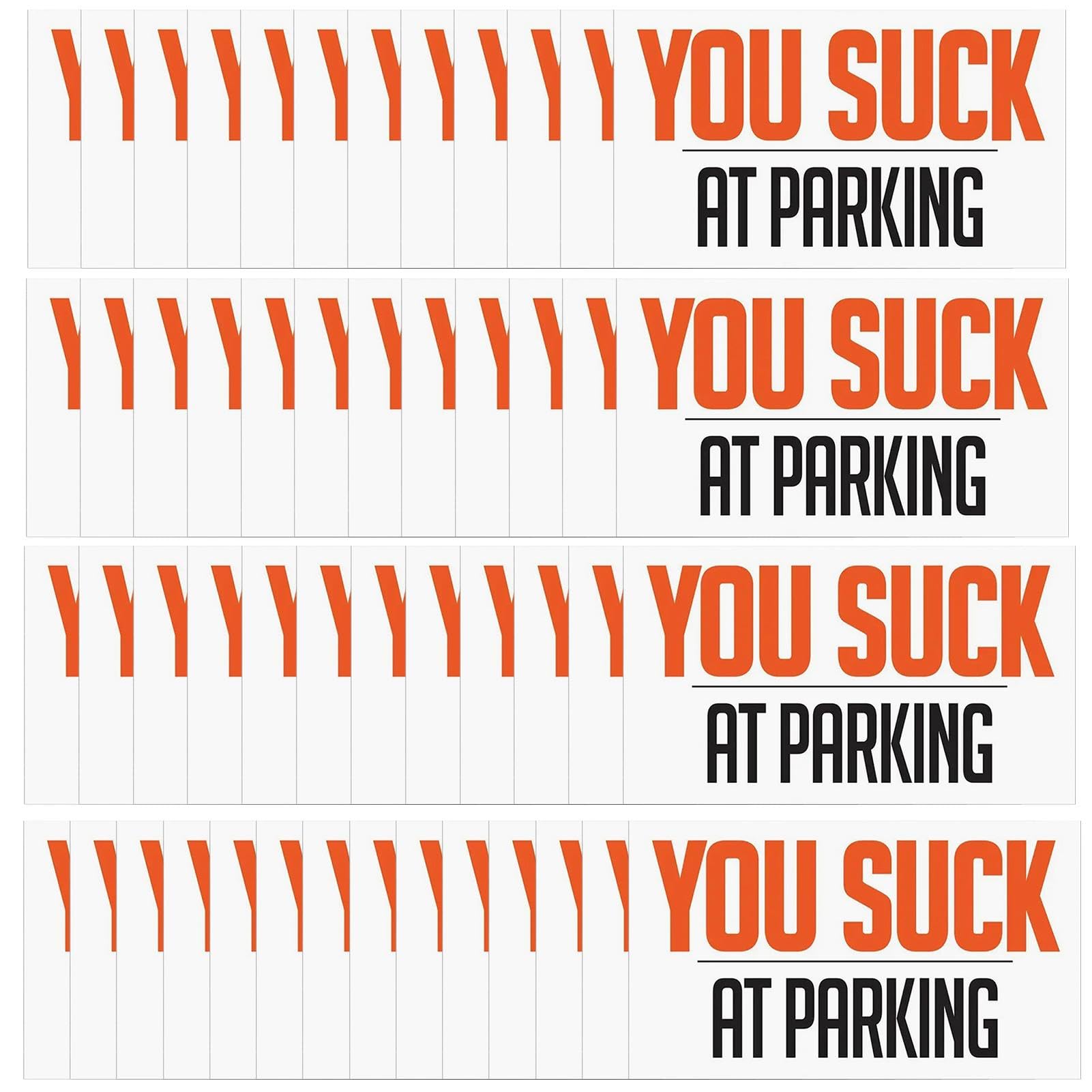 Lokaquk You Suck at Parking Cards | Parkkarten lernen, schlechtes Parken, Parken lernen, lustige Streich Karten für schlechtes Parken, Erwachsene, Rache Straßengerechtigkeit von Lokaquk