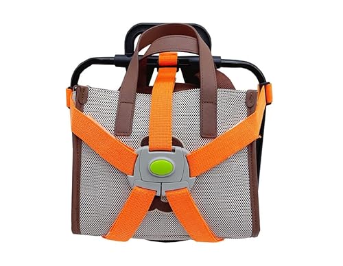 Gurt-Set für Brompton-Gepäckträger (verwandeln Sie Ihre Tasche in Brompton-Gepäck), Orange von London Craftwork