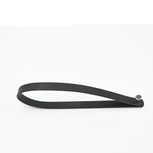 Schnellspanner-Gepäck-Ledergurt für Brompton, Schwarz/Braun (Schwarz) von London Craftwork