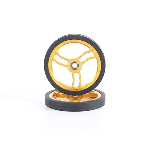 Stilvolle 80 mm Easy Wheels für Brompton-Modell 2023, Gold von London Craftwork