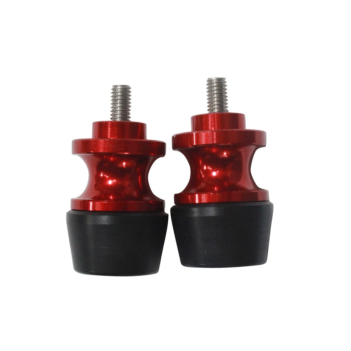 LongGreat CNC Aluminium Ständeraufnahme Bobbins 2 stücke 6mm Motorrad Schwinge Sliders Spulen Schwinge Ständer Schraube Für Aprilia RS660 RSV4 Tuono660 SR50 SX125 RS125 Tuono v4 RS4 125 (Rot) von LongGreat