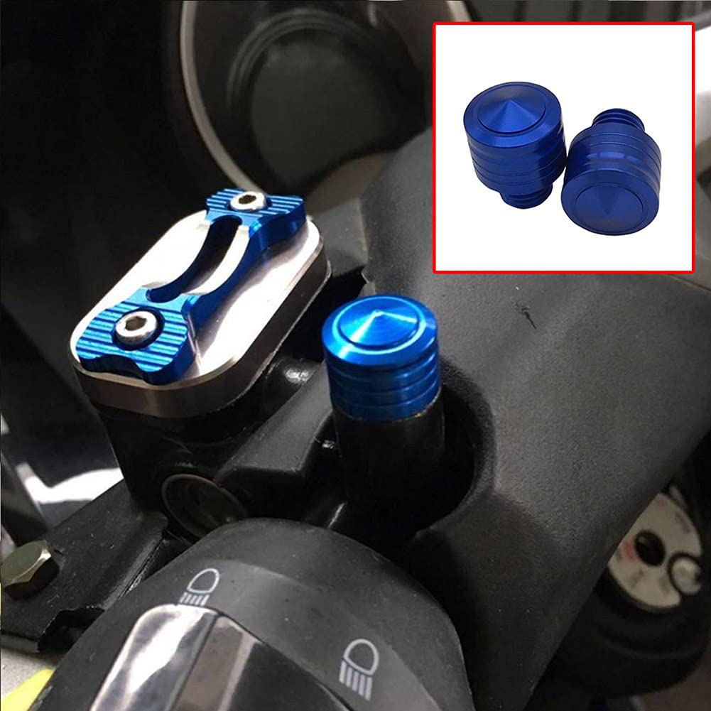 LongGreat Motorrad M10 CNC Aluminium Anodische Oxidation Rückspiegel Adapter Spiegel Blindstopfen Schrauben Gewinde Für Honda Forza 300 250 125 2010-2021 (Blau) von LongGreat