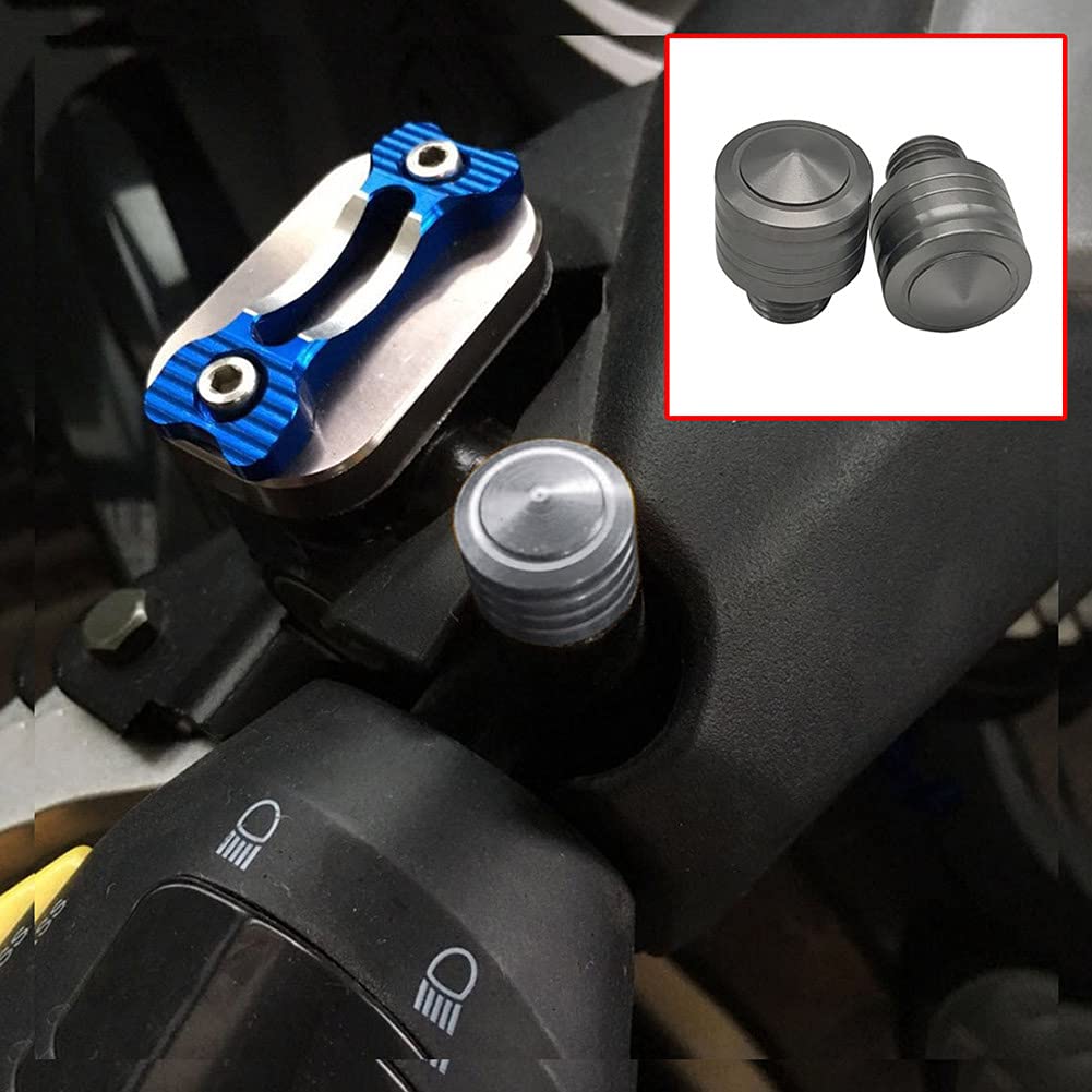 LongGreat Motorrad M10 CNC Aluminium Anodische Oxidation Rückspiegel Adapter Spiegel Blindstopfen Schrauben Gewinde Für Honda Forza 300 250 125 2010-2021 (Grau) von LongGreat