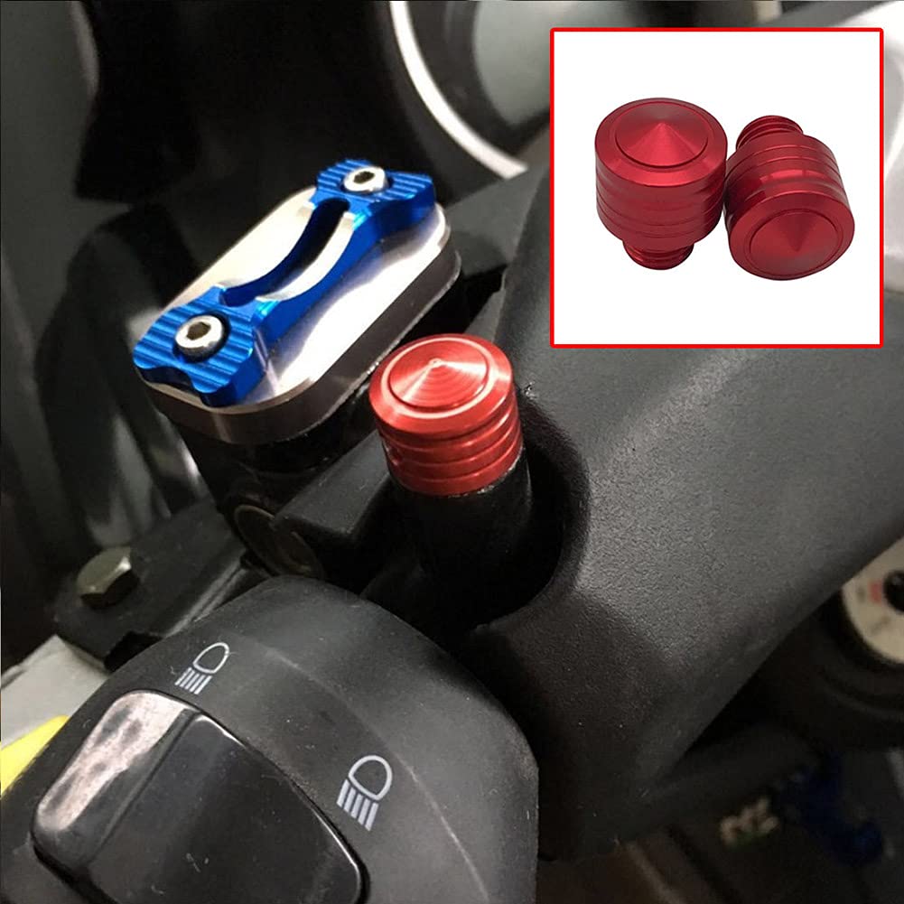 LongGreat Motorrad M10 CNC Aluminium Anodische Oxidation Rückspiegel Adapter Spiegel Blindstopfen Schrauben Gewinde Für Honda Forza 300 250 125 2010-2021 (Rot) von LongGreat