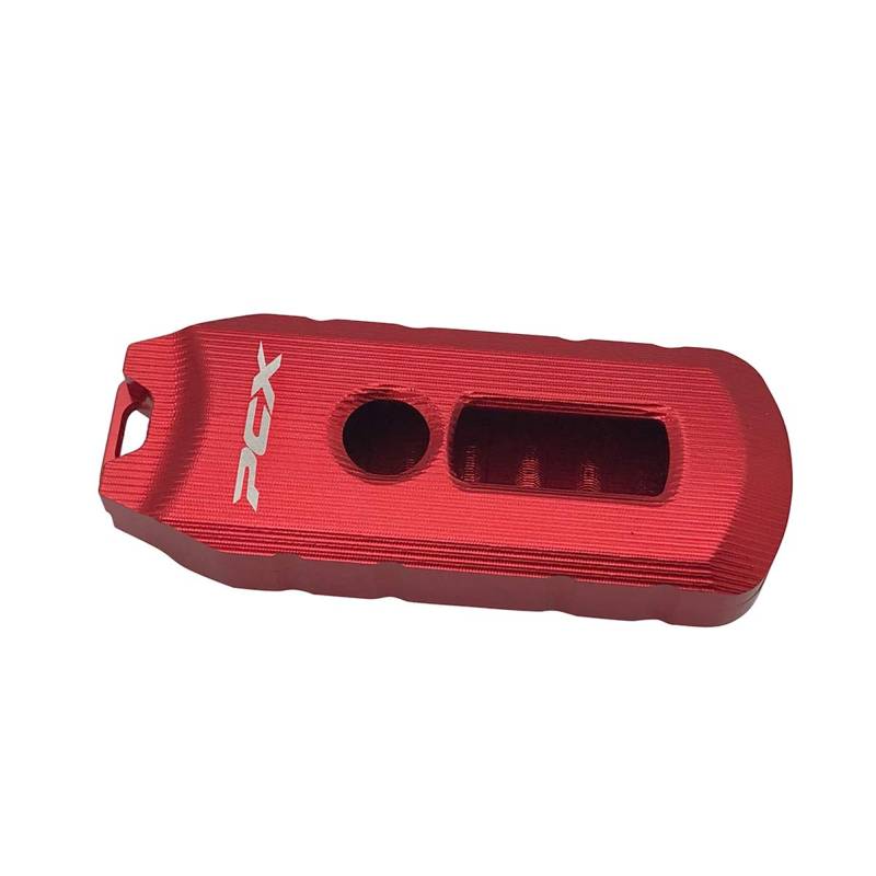 LongGreat Motorrad Scooter CNC-Aluminium-Schlüsselabdeckung Schutz Cover Fällen Schlüsselbox für Honda PCX 125 160 150 (Rot,PCX 125 150 2018-2020) von LongGreat