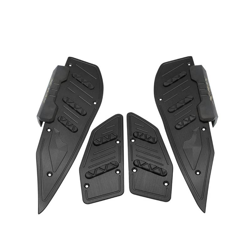 LongGreat Motorrad Vorderes und hinteres Fußpedal-Kit Fußrasten Footpegs Fußpedal Pad Trittbretter Abdeckung Fußrastenplatte Für Yamaha Xmax X-MAX 250 300 400 2017-2020 (Schwarz,3) von LongGreat