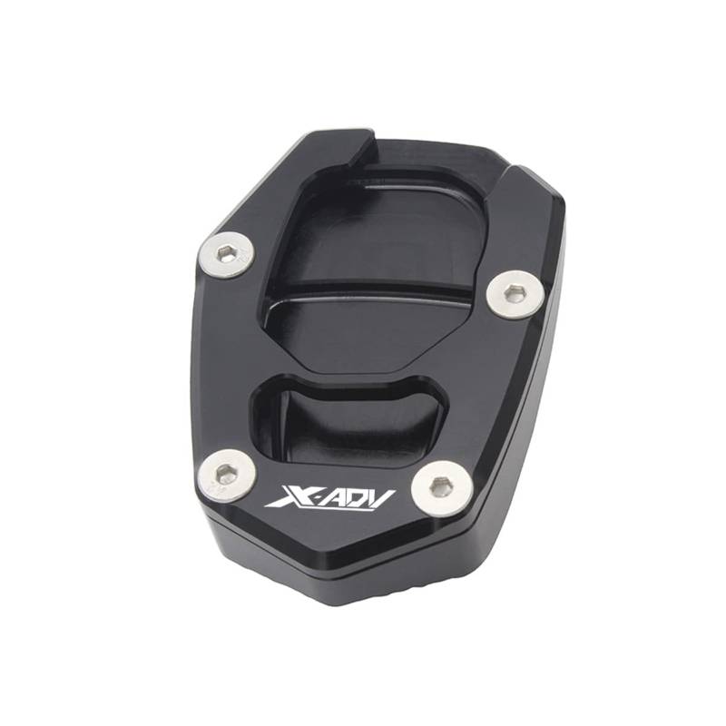 Motorrad CNC Ständer Fuß Seitenständer Erweiterung pad für Honda X-ADV X ADV 750 2021 2022 (Schwarz) von LongGreat