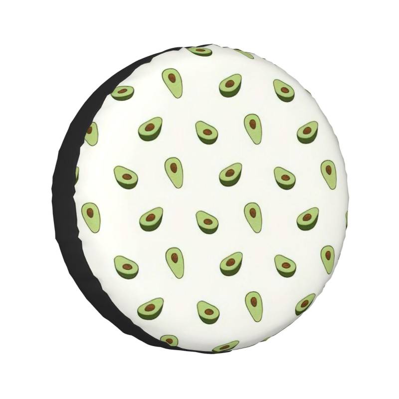 Ersatzreifenabdeckung mit Avocado-Druck, universell passend für Anhänger, SUV, LKW. (35,6–43,2 cm) von Longzehao