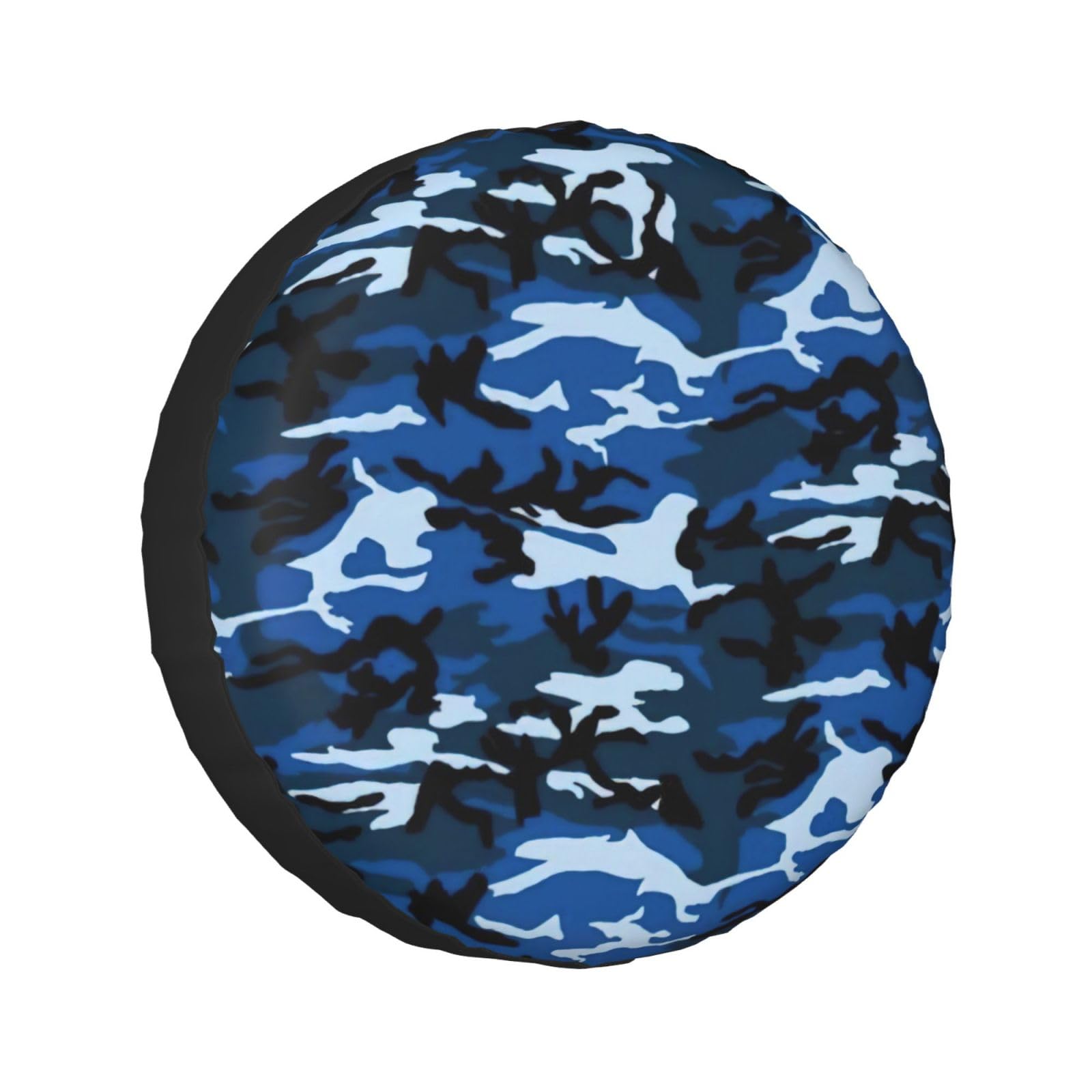 Ersatzreifenabdeckung mit Camouflage-Aufdruck, universelle Passform für Anhänger, SUV, LKW, 35,6–43,2 cm, Blau von Longzehao