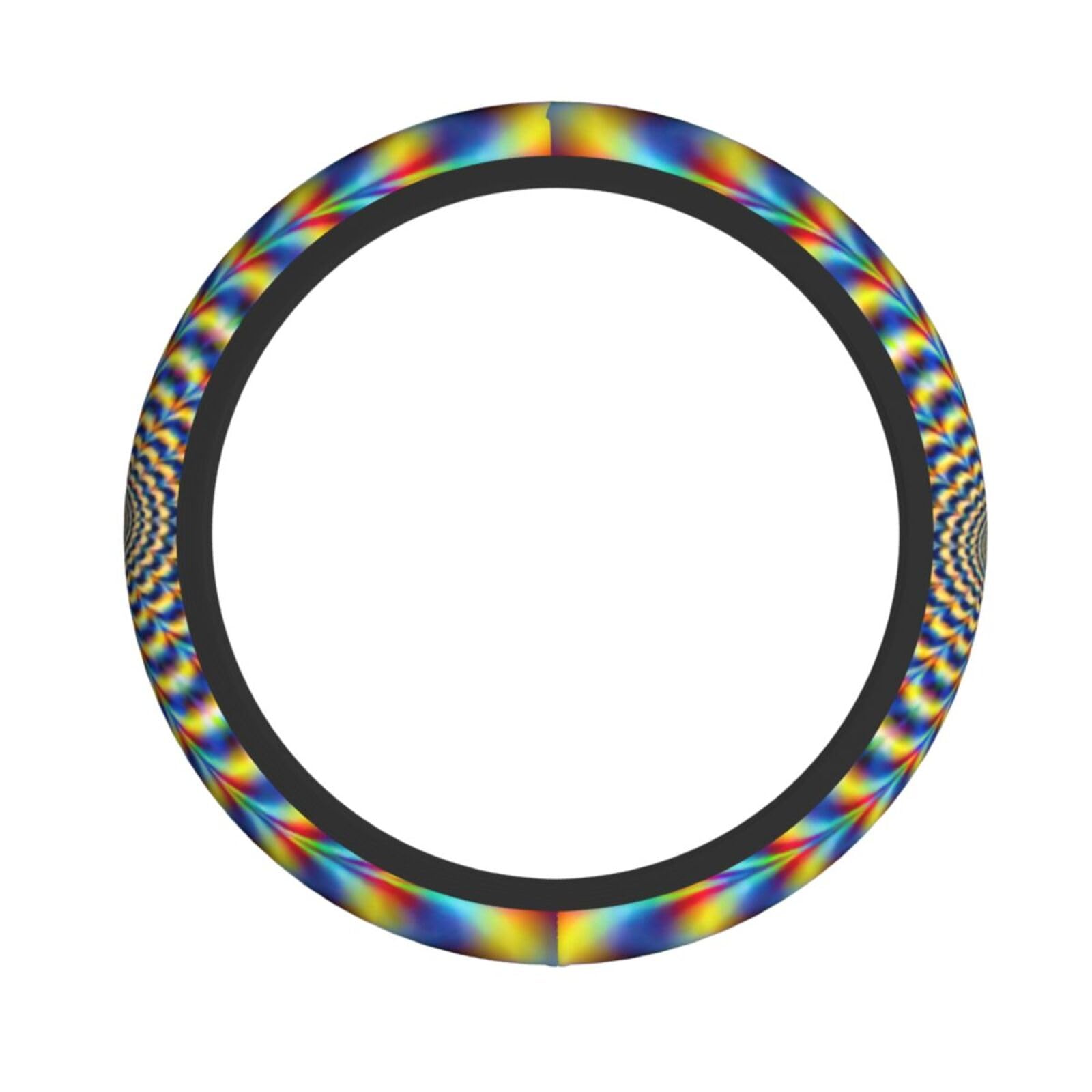 Lenkradhülle mit Spirale, optische Täuschung, GIF-Druck, rutschfest, dekorative Schutzhülle, 45,7 cm (18 Zoll) von Longzehao