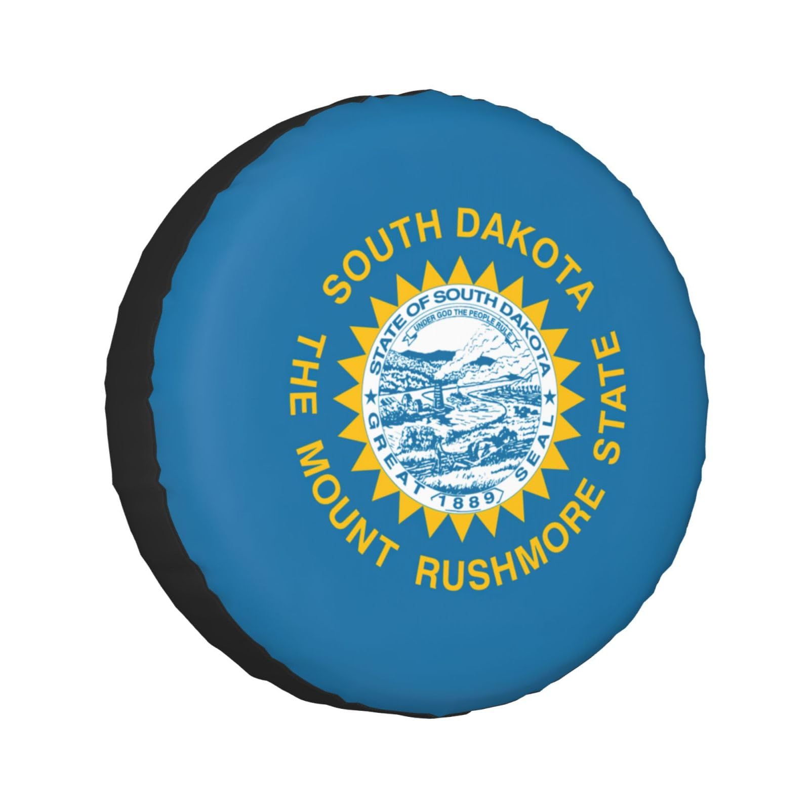 South Dakota Flagge Druck Ersatzreifenschutz, universelle Passform für Anhänger SUV LKW. (36-43 cm) von Longzehao