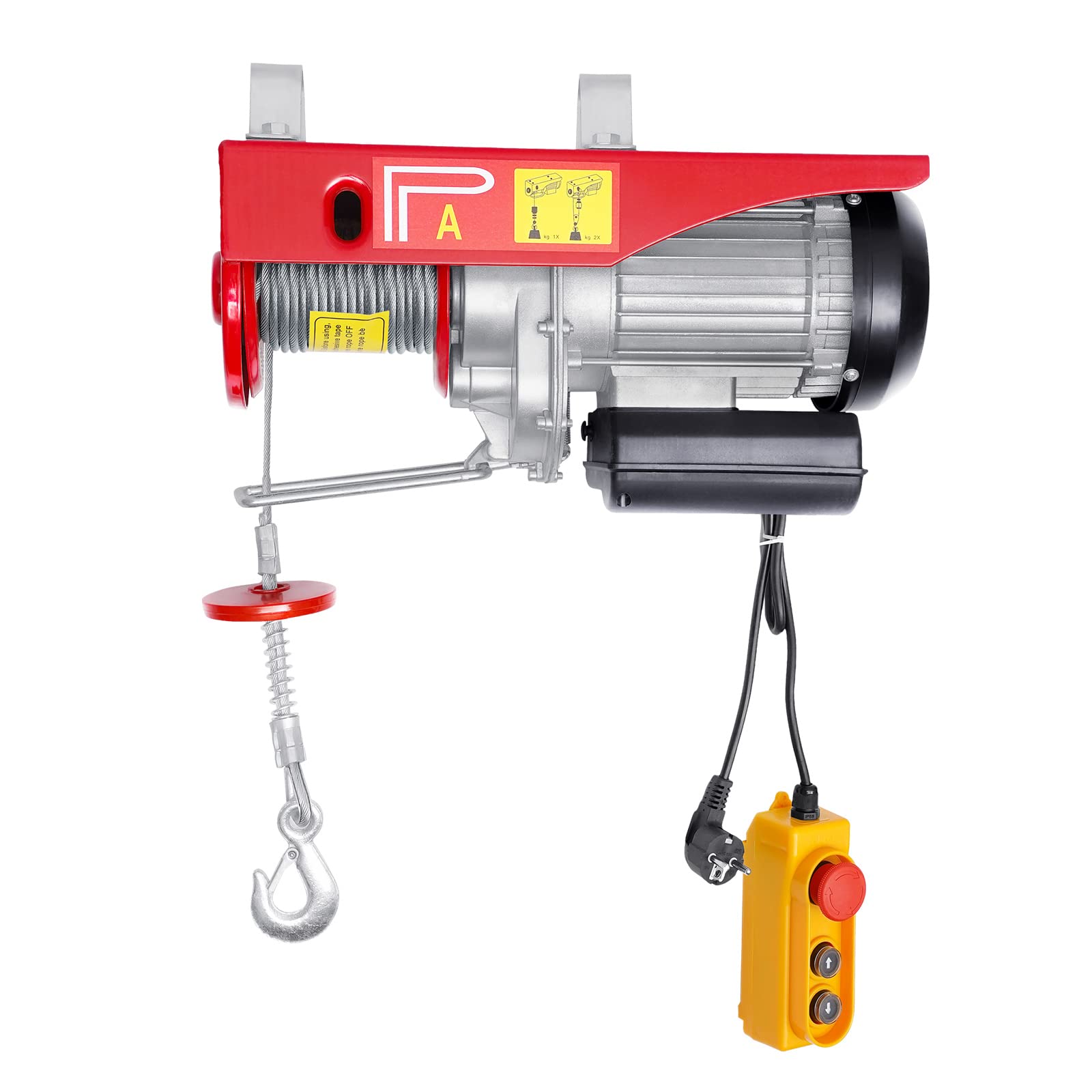 Elektrische Kettenzug Seilwinde Anhänger Workshop Garage Winch Electric Hoist Lift Mounted Crane Winch, 1300w Garage Werkstatt Kran von Loohacp