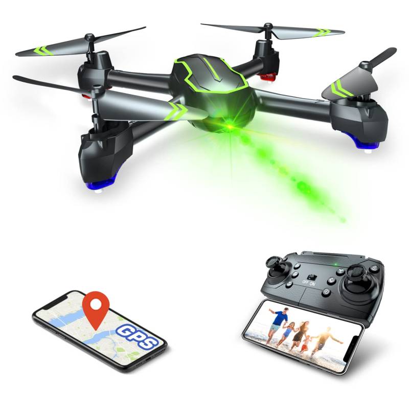 Loolinn | Drohne GPS - Drohne mit Kamera HD 1080p für Anfänger, RC Quadrocopter Drohnen/GPS Automatisch Rückkehr / 32 Min Flugzeit/Follow Me (Ein tolles Geschenk fürs Fest) von Loolinn