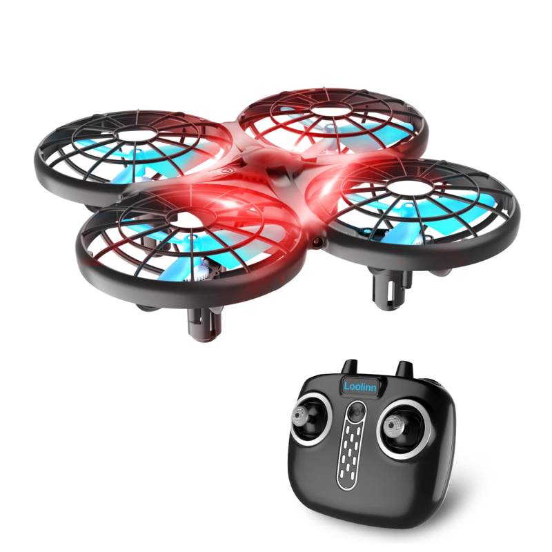 Loolinn | Drohne für Kinder Geschenk - Mini Drohne, RC Quadrocopter mit Antikollisionstechnologie/Sicher für Kinder/Leicht zu fliegen / 360° Flips/Handgesteuerter Modus (Geschenk für Kinder) von Loolinn