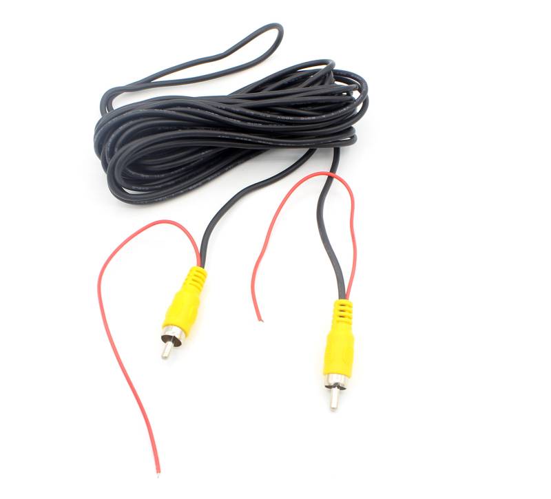 LoongGate Auto Rückfahrkamera RCA Videokabel - Rückansicht Rückfahrkamera RCA AV Farbe Video Stecker auf Stecker Adapterkabel mit Suchkabel (6m / 20ft) von LoongGate