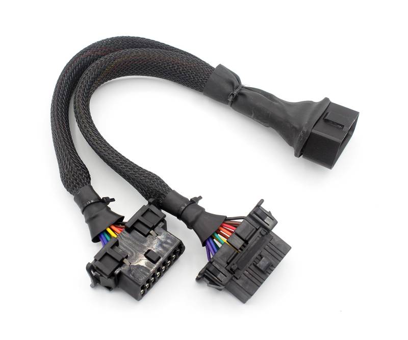 LoongGate OBD-II OBD2 Splitter Kabel Militärqualität - männlich und Dual weiblich, J1962M zu 2-J1962F - 0,3m von LoongGate