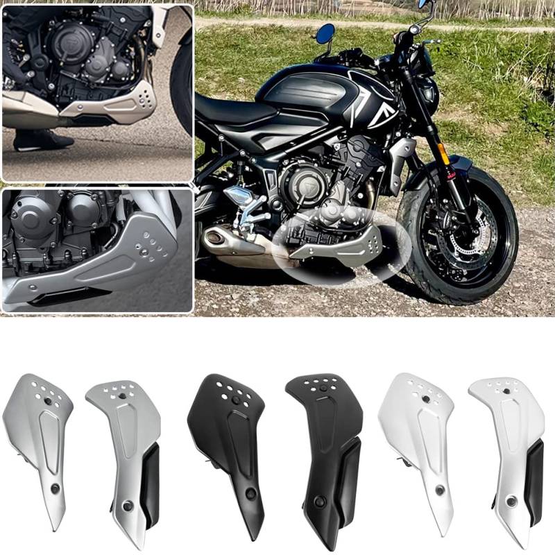 Lorababer Bellypan Niedrigeren Motor Spoiler Cowling Motorrad Bauch Pan Schutz Kompatibel mit Trident 660 2021 2022 2023 Bauchpfanne Gehäuserahmen-Kit (Titan) von Lorababer