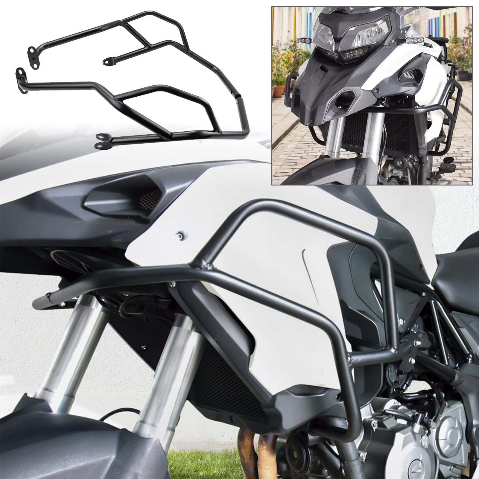 Motorrad Motor Schutz Stoßstange Autobahn Stunt Käfig Sturzbügel für TRK 502X BJ500GS 2021 2022 2023 Rahmen Fallen Körper Schutz Crash Bars Kit Gas Tank Schutz von Lorababer