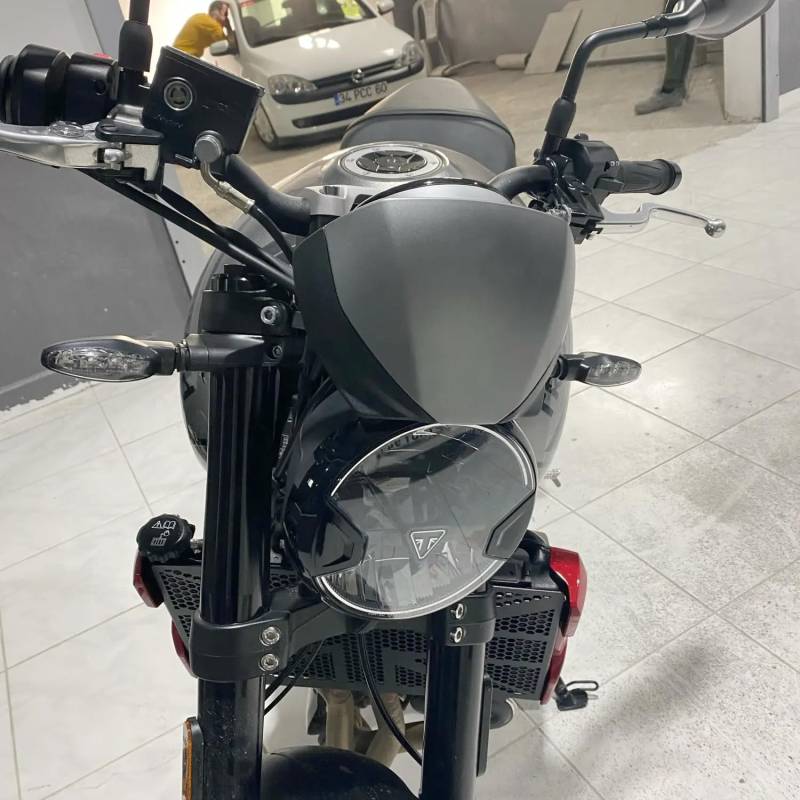 Lorababer Motorrad-Frontscheiben-Visierschutz, neue Windschutzscheibe, Flyscreen, Windabweiser, Windschutzscheiben-Verkleidungsabdeckung kompatibel mit Trident 660 2021 2022 2023(Titan) von Lorababer