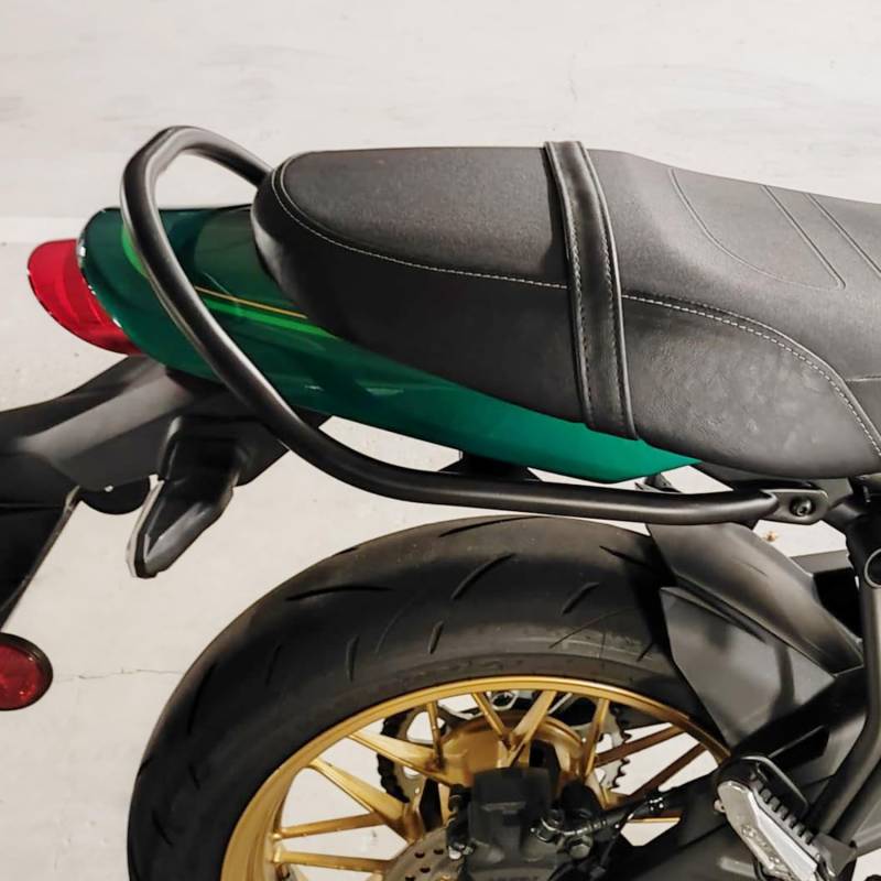 Motorrad Stahl Beifahrergriffe für Z650RS Z650 RS Z 650 RS 2021 2022 2023 2024, Hintersitz Haltegriff Seitenhandlauf Hinten Sitz Griff Griffstange Kit, Schwarz von Lorababer