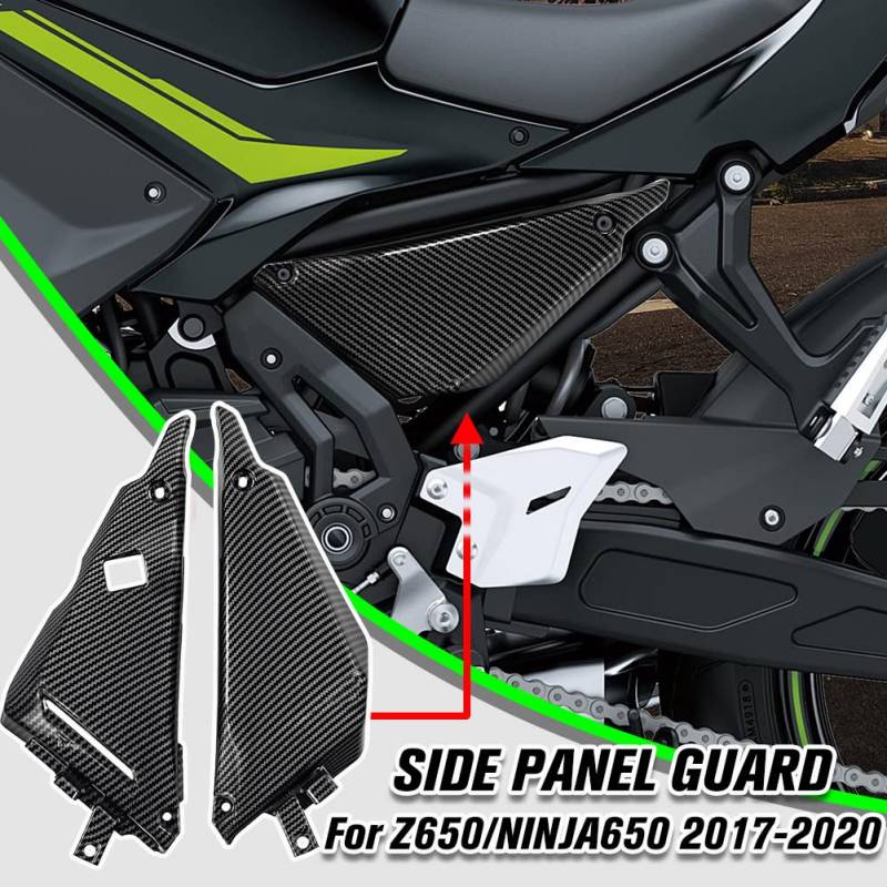 Lorababer Motorrad Karosserie Verkleidungsrahmen Panel Cover Protector Bodykit ABS Motorhaubenschutz Kompatibel mit Z650 Ninja 650 Z 650 Z-650 NINJA650 2017 2018 2019 2020 (H) von Lorababer