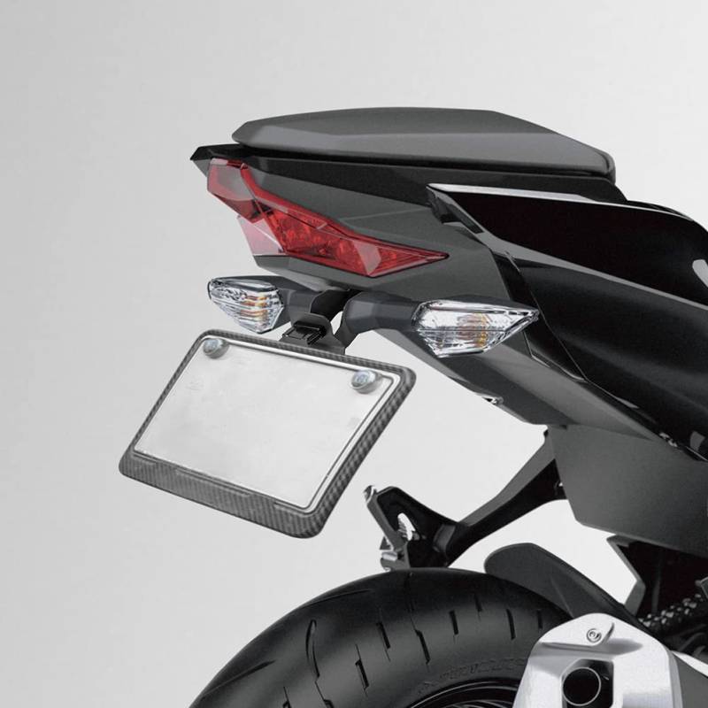 Motorrad Kennzeichenhalter Halterung Kompatibel mit Ninja400 Z400 NINJA 400 Z 400 2018 2019 2020 2021 2022 2023 Heckfender Eliminator Kit Rahmenplatte mit LED-Licht von Lorababer