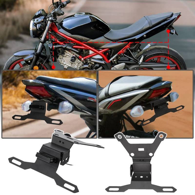 Lorababer Motorrad LED Kennzeichenhalter Kotflügel Eliminator Kit Halter Kompatibel mit Suzuki SV650 SV 650 SV-650 ABS (2015-2021) SV650X SV 650 X SV 650X SV-650-X (2018-2021) von Lorababer