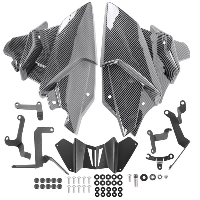 Motorrad Motorschutz-Bauchwanne Spoiler Untere Verkleidung passend für MT-09 MT09 SP Tracer 9 / GT 2021 2022 2023 2024 Karosserierahmen Verkleidungssatz Verkleidungsschutz (Kohlefaser) von Lorababer